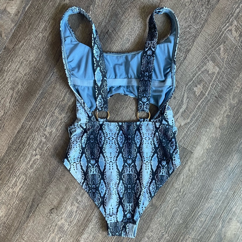 Rachel Roy snakeskin cutout one piece bathing suit - Picture 6 of 11